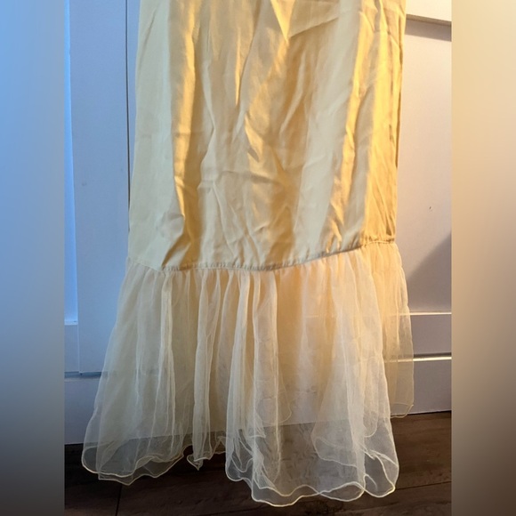 April Cornell Dresses & Skirts - Vintage April Cornell Butter Yellow Maxi dress with tule summer dress wedding